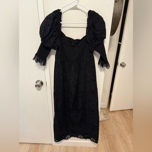 O.P.T. Wednesday Elegant Black Lace Dress